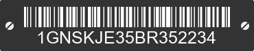 2011 CHEVROLET Suburban 1GNSKJE35BR352234 VIN decoded