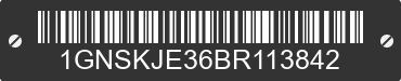 2011 CHEVROLET Suburban 1GNSKJE36BR113842 VIN decoded
