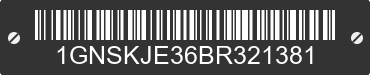 2011 CHEVROLET Suburban 1GNSKJE36BR321381 VIN decoded