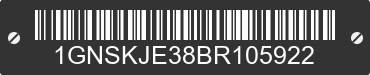 2011 CHEVROLET Suburban 1GNSKJE38BR105922 VIN decoded