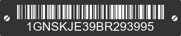 2011 CHEVROLET Suburban 1GNSKJE39BR293995 VIN decoded