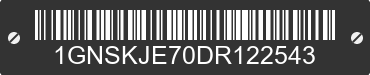 2013 CHEVROLET Suburban 1GNSKJE70DR122543 VIN decoded