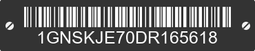 2013 CHEVROLET Suburban 1GNSKJE70DR165618 VIN decoded