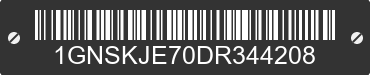 2013 CHEVROLET Suburban 1GNSKJE70DR344208 VIN decoded
