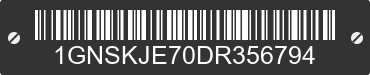 2013 CHEVROLET Suburban 1GNSKJE70DR356794 VIN decoded