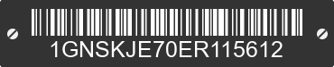 2014 CHEVROLET Suburban 1GNSKJE70ER115612 VIN decoded
