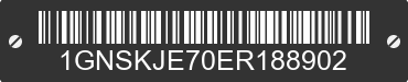 2014 CHEVROLET Suburban 1GNSKJE70ER188902 VIN decoded