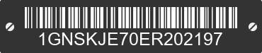 2014 CHEVROLET Suburban 1GNSKJE70ER202197 VIN decoded