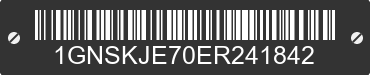 2014 CHEVROLET Suburban 1GNSKJE70ER241842 VIN decoded