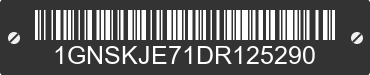 2013 CHEVROLET Suburban 1GNSKJE71DR125290 VIN decoded