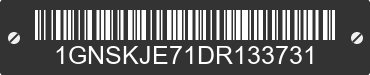 2013 CHEVROLET Suburban 1GNSKJE71DR133731 VIN decoded