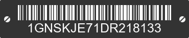 2013 CHEVROLET Suburban 1GNSKJE71DR218133 VIN decoded