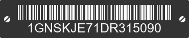 2013 CHEVROLET Suburban 1GNSKJE71DR315090 VIN decoded