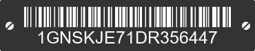 2013 CHEVROLET Suburban 1GNSKJE71DR356447 VIN decoded