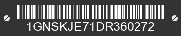 2013 CHEVROLET Suburban 1GNSKJE71DR360272 VIN decoded