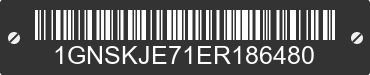 2014 CHEVROLET Suburban 1GNSKJE71ER186480 VIN decoded