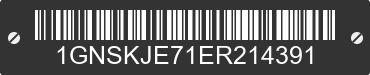 2014 CHEVROLET Suburban 1GNSKJE71ER214391 VIN decoded