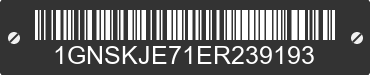 2014 CHEVROLET Suburban 1GNSKJE71ER239193 VIN decoded