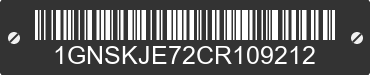 2012 CHEVROLET Suburban 1GNSKJE72CR109212 VIN decoded