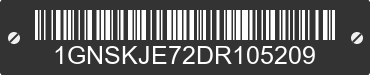 2013 CHEVROLET Suburban 1GNSKJE72DR105209 VIN decoded