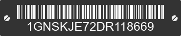 2013 CHEVROLET Suburban 1GNSKJE72DR118669 VIN decoded
