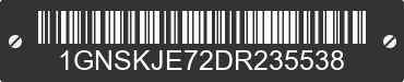 2013 CHEVROLET Suburban 1GNSKJE72DR235538 VIN decoded