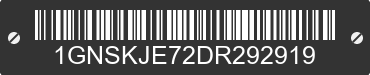 2013 CHEVROLET Suburban 1GNSKJE72DR292919 VIN decoded