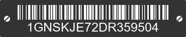 2013 CHEVROLET Suburban 1GNSKJE72DR359504 VIN decoded