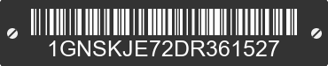 2013 CHEVROLET Suburban 1GNSKJE72DR361527 VIN decoded
