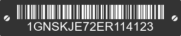 2014 CHEVROLET Suburban 1GNSKJE72ER114123 VIN decoded