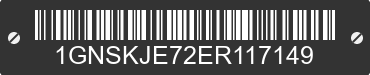 2014 CHEVROLET Suburban 1GNSKJE72ER117149 VIN decoded