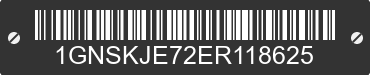 2014 CHEVROLET Suburban 1GNSKJE72ER118625 VIN decoded