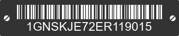 2014 CHEVROLET Suburban 1GNSKJE72ER119015 VIN decoded