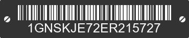 2014 CHEVROLET Suburban 1GNSKJE72ER215727 VIN decoded