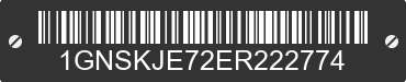 2014 CHEVROLET Suburban 1GNSKJE72ER222774 VIN decoded