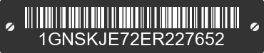 2014 CHEVROLET Suburban 1GNSKJE72ER227652 VIN decoded