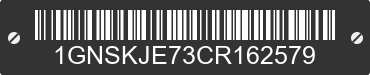 2012 CHEVROLET Suburban 1GNSKJE73CR162579 VIN decoded