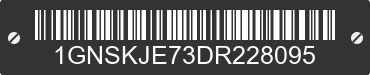 2013 CHEVROLET Suburban 1GNSKJE73DR228095 VIN decoded