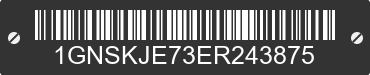 2014 CHEVROLET Suburban 1GNSKJE73ER243875 VIN decoded