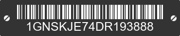 2013 CHEVROLET Suburban 1GNSKJE74DR193888 VIN decoded