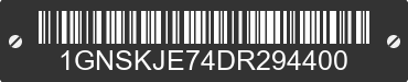 2013 CHEVROLET Suburban 1GNSKJE74DR294400 VIN decoded