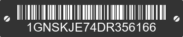 2013 CHEVROLET Suburban 1GNSKJE74DR356166 VIN decoded