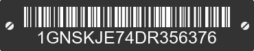 2013 CHEVROLET Suburban 1GNSKJE74DR356376 VIN decoded