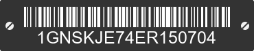 2014 CHEVROLET Suburban 1GNSKJE74ER150704 VIN decoded