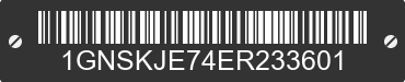 2014 CHEVROLET Suburban 1GNSKJE74ER233601 VIN decoded
