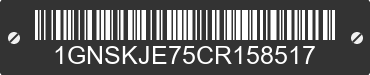 2012 CHEVROLET Suburban 1GNSKJE75CR158517 VIN decoded