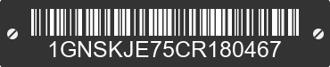 2012 CHEVROLET Suburban 1GNSKJE75CR180467 VIN decoded