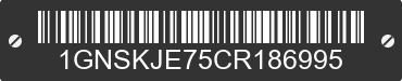2012 CHEVROLET Suburban 1GNSKJE75CR186995 VIN decoded
