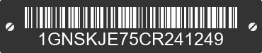 2012 CHEVROLET Suburban 1GNSKJE75CR241249 VIN decoded