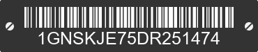 2013 CHEVROLET Suburban 1GNSKJE75DR251474 VIN decoded